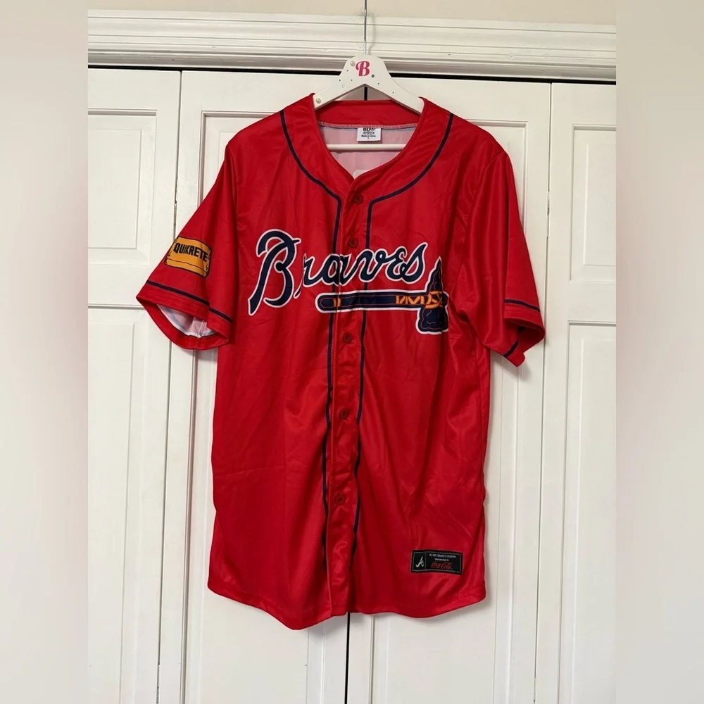 BDA Sports Red Atlanta Braves Baseball Jersey Number 23 Micheal Harris II Unisex - Picture 2 of 10